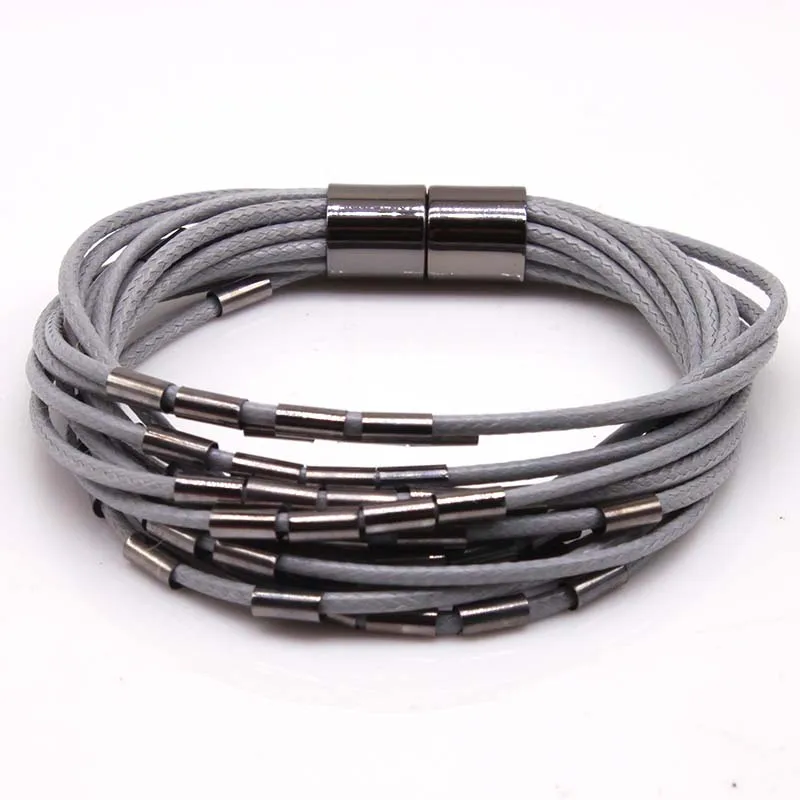 

2018 New Multilayer Leather Charm Bracelets For Woman Vintage Black Pulseira Feminina Mujer Charm Bracelet Gifts