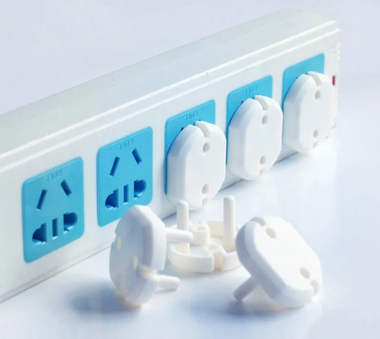 10pcs/lot EU Children Electrical Safety Protector Child Guard Against Electric Shock Socket Cover Cap Kids Safety Product