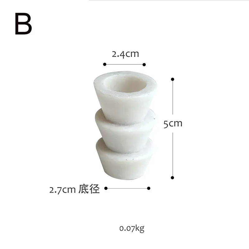1 шт. терраццо подсвечник для украшения дома Каменный Подсвечник идеальный подарок и использовать для свадьбы, вечерние, спа или ароматерапии - Цвет: B