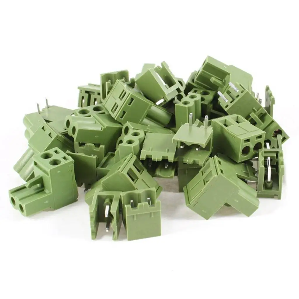 

IMC Hot 20 Pcs AC 300V 10A 5.08mm Pitch 2 Pin Screw Pluggable Terminal Block