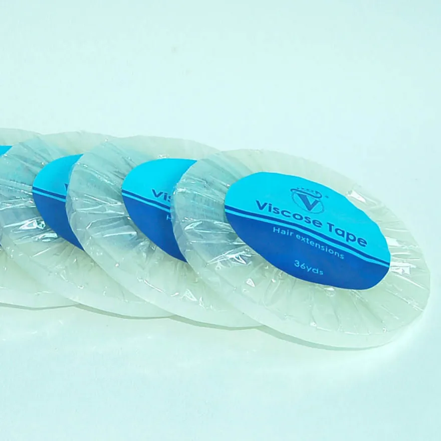 5 Roll Invisible Italy Hair Tape Transparent Like Ice 0.8*36 Yards Double-Sided Adhesive Tape for Skin Weft Tape Hair Extensions