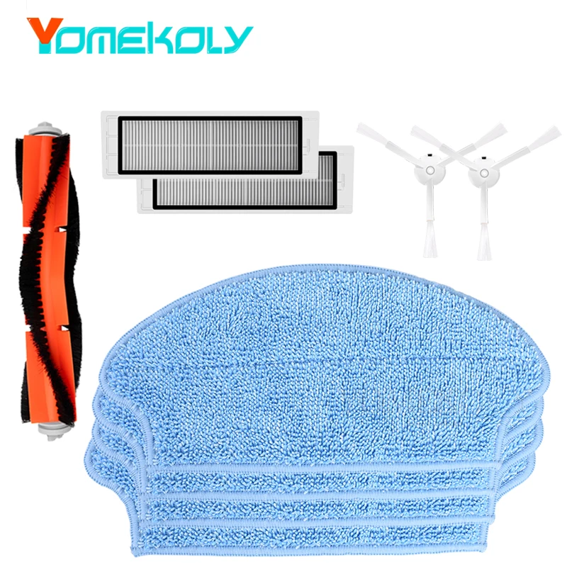 

Vacuum Cleaner Parts for Xiaomi Vacuum 1 MI Robotic Cleaner 2PCS HEPA Filter 2PCS Side Brush 4PCS Mop Cloths 1PC Main Brush