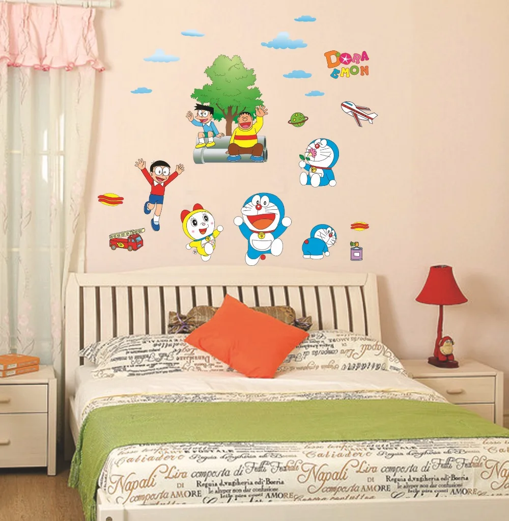  3D Cartoon Doraemon Wall Sticker Home Decoration Wall Decals For Kids Rooms Gift Kindergarten Vinyl - 32839122721