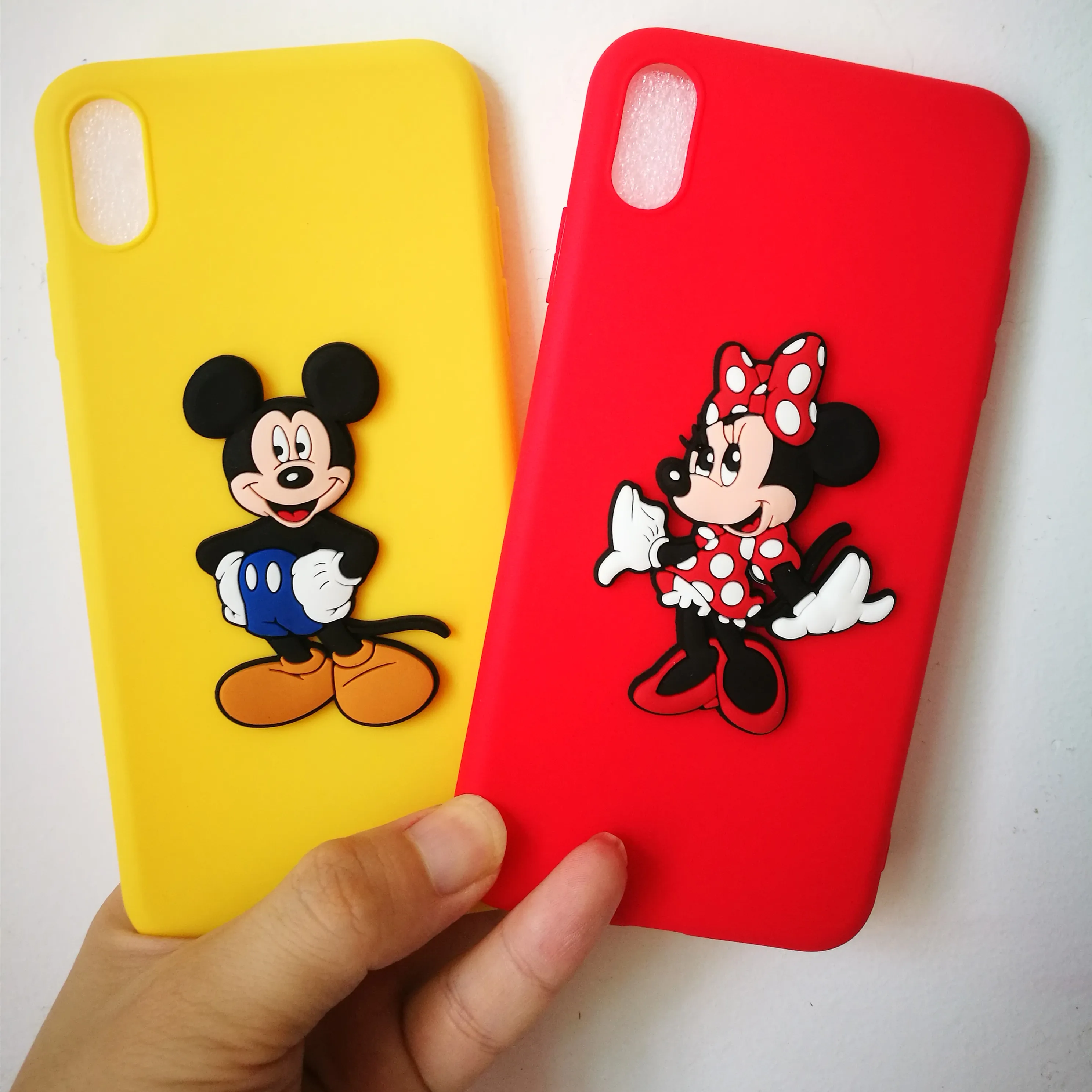 3D Cute Cartoon Mickey Minnie Mouse Phone Case for iPhone