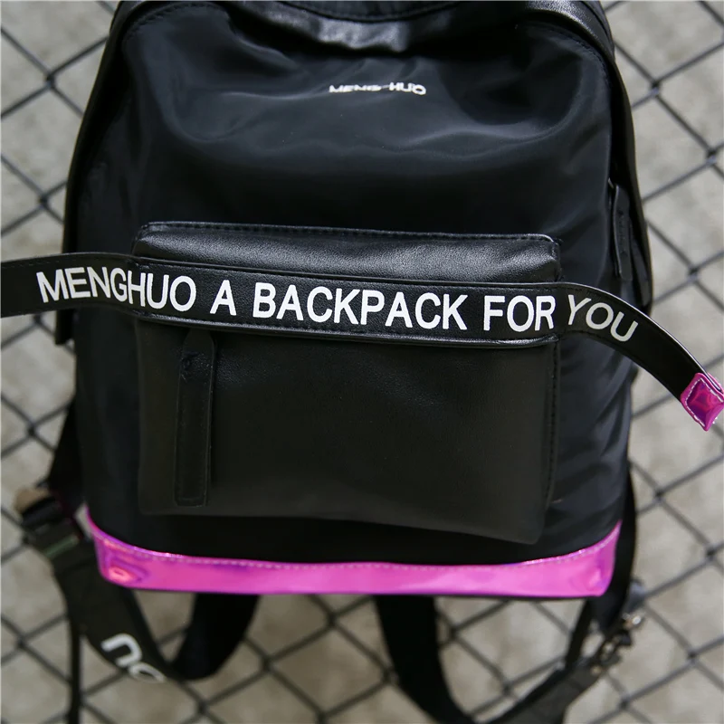 2017 Hot Women Laser Backpack School Bag For Teenage Girls PU Leisure Style Letter School Bagpack Casual Bag Travel Bag Mochila (35)