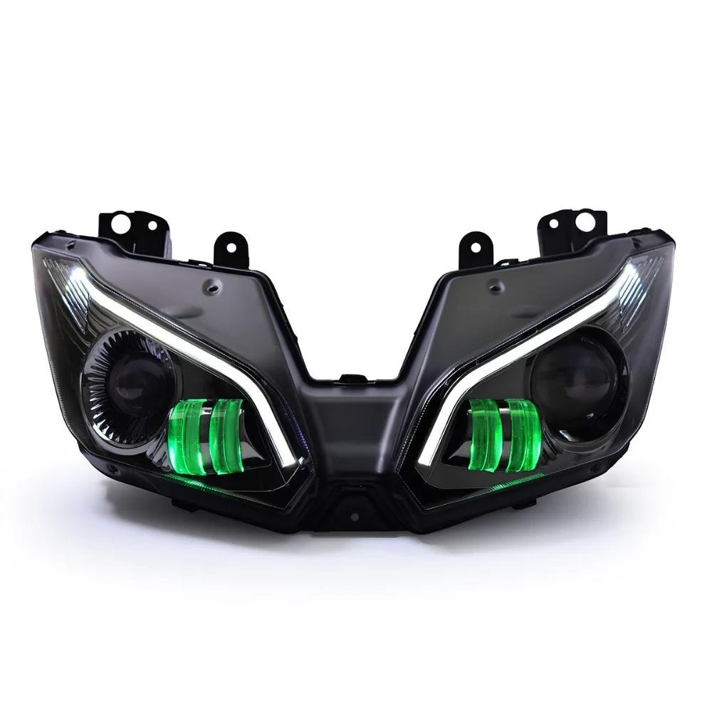 KT Motorcycle FULL LED Headlight Assembly Kawasaki Ninja ZX6R ZX 2013 2018 Front Headlamp Completed| - AliExpress