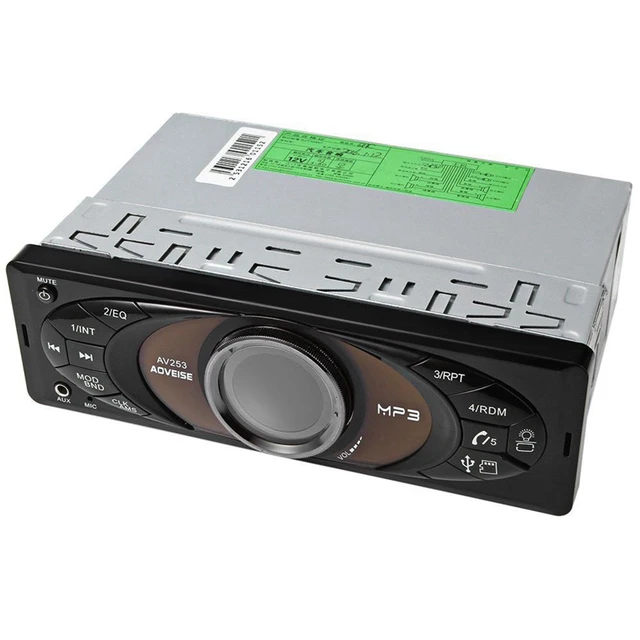 Cheap AOVEISE Universal 12V 1 DIN In-dash Mp3 Car Radio Audio Player Big Power Amplifier Bluetooth 2.1 + EDR Car Stereo FM Radio USB