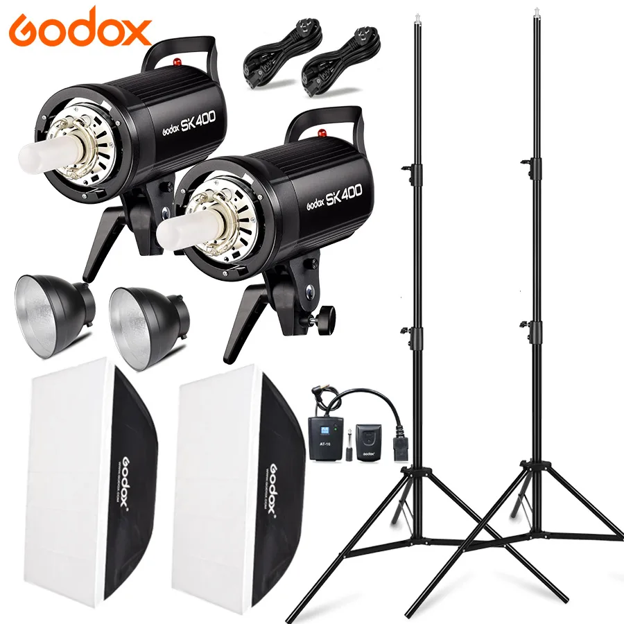 Godox 800 Вт 2xSK400II набор для фотостудии освещение фотосъемки Серия SK с 60x90 см софтбокс