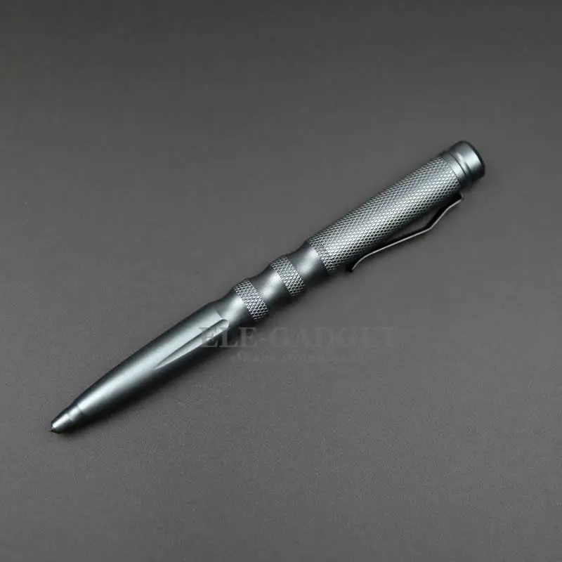 Модная тактическая ручка из алюминиевого сплава для личной безопасности, принадлежности для самообороны, инструмент для повседневного использования, шариковая ручка, Подарочная коробка, Прямая поставка - Цвет: Серый