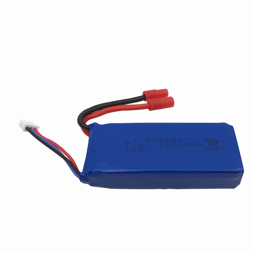 Batería De Litio De Repuesto 7.4V 2000mAh 25C Para Dron Syma X8, X8C, X8SW – Larga Duración Y Segura