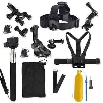 

action camera mount Go Pro accessories Family Kit for xiaomi yi GoPro HD Hero 2 3 3+ 4 5 SJ4000 SJ5000 SJ6000 accessories set