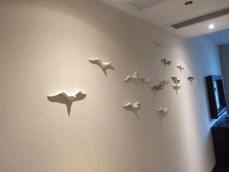 Нордический домашний декор современные креативные настенные керамические аксессуары для дома Чайка птицы ТВ фон декорированный 3D Настенный декор