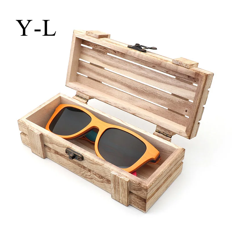 

Retro handmade Bamboo glasses case men Natural environmental protection Cylindrical Vintage sunglasses box Custodia per occhi