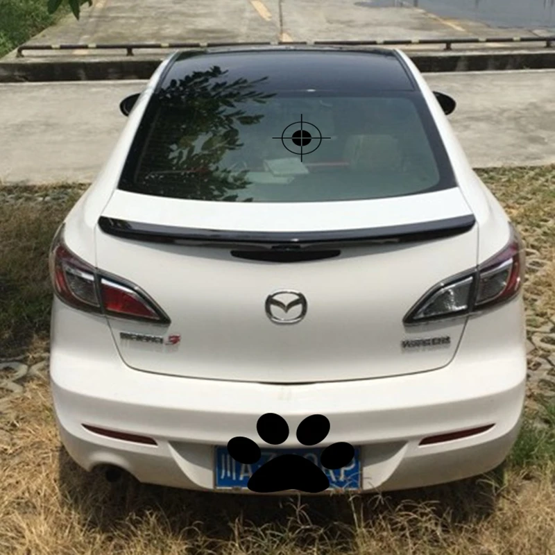 

MONTFORD ABS Unpainted Color Rear Trunk Wing Lip Spoiler Car Accessories For Mazda 3 4Doors Sedan 2011 2012 2013 2014 2015 2016