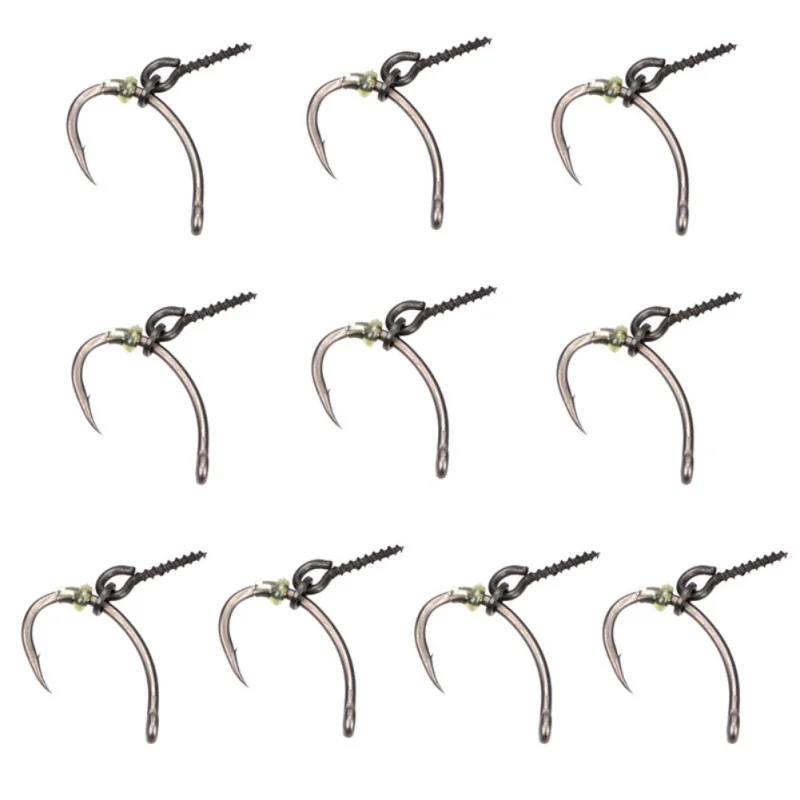 30 Sets New Fishing Hooks Accessories High Carbon Steel YN Screw Block High Quality 10 * Screws 10 * Black Small Groups