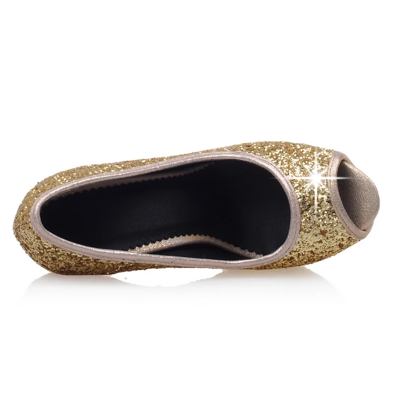 Primavera white13cm Bling 2018 Golden10cm Tacchi Alti Stoffa Toe Da pink10cm golden13cm Arden Furtado Peep Stiletti Signore white10cm Di Con Piattaforma Degli Lustrini 33 13 Sposa Estate Scarpe Delle pink13cm Cm LSUqpMzjVG