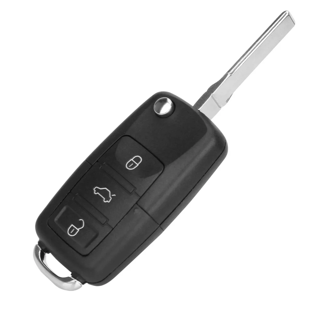 LEEPEE 2 Buttons Car Key Shell for VW Golf Jetta Touran Tiguan B5 Replacement Case Cover Flip Folding Remote | Автомобили и