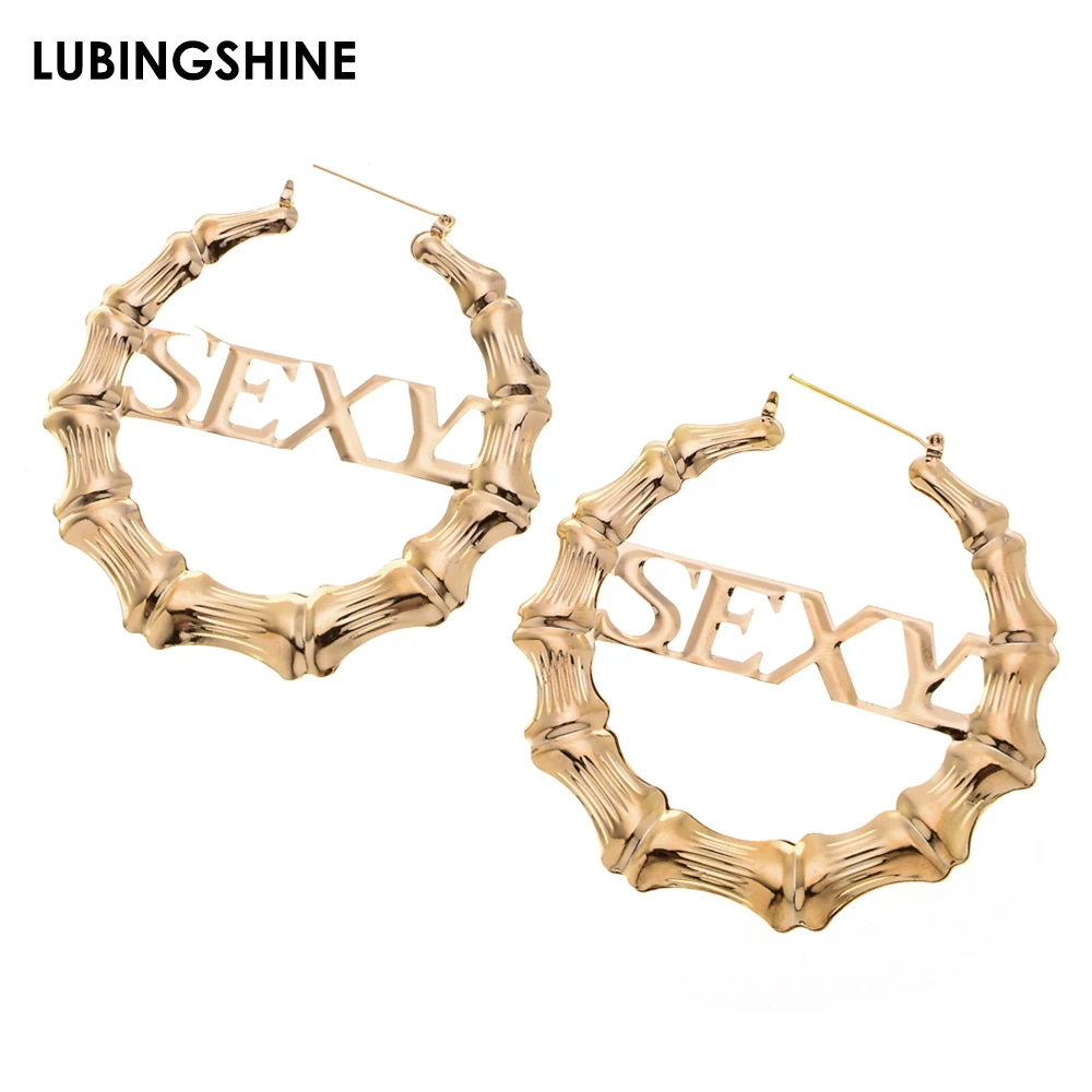 

2018 New Fashion Sexy Symbol Hoop Earrings Twisted Gold Color Big Circle Earring for Women Party Jewelry Brincos