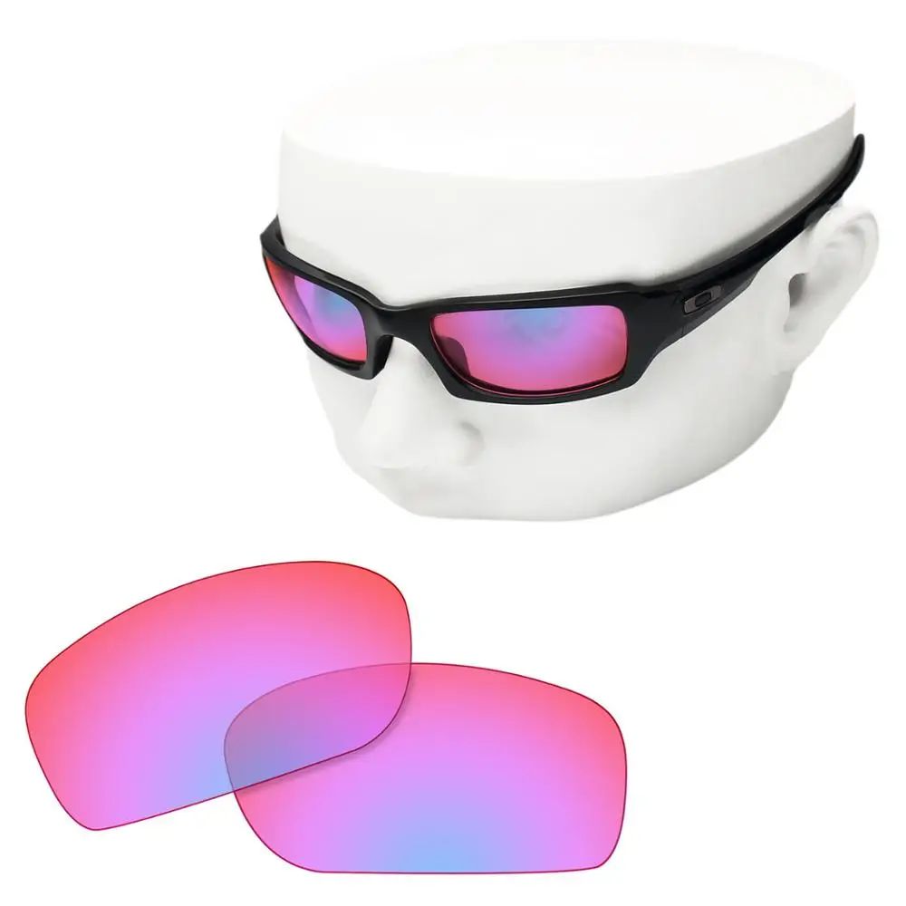 

OOWLIT Polarized Replacement Lenses of Cobalt Pink for-Oakley Flak Jacket Sunglasses