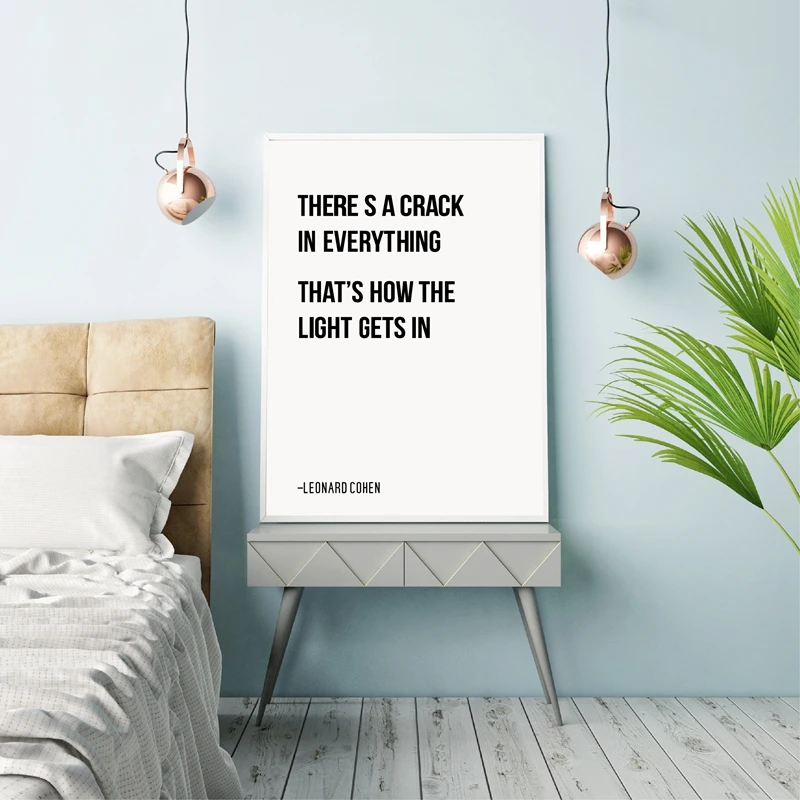 Leonard Cohen Quote Canvas Art Prints Home Decoration