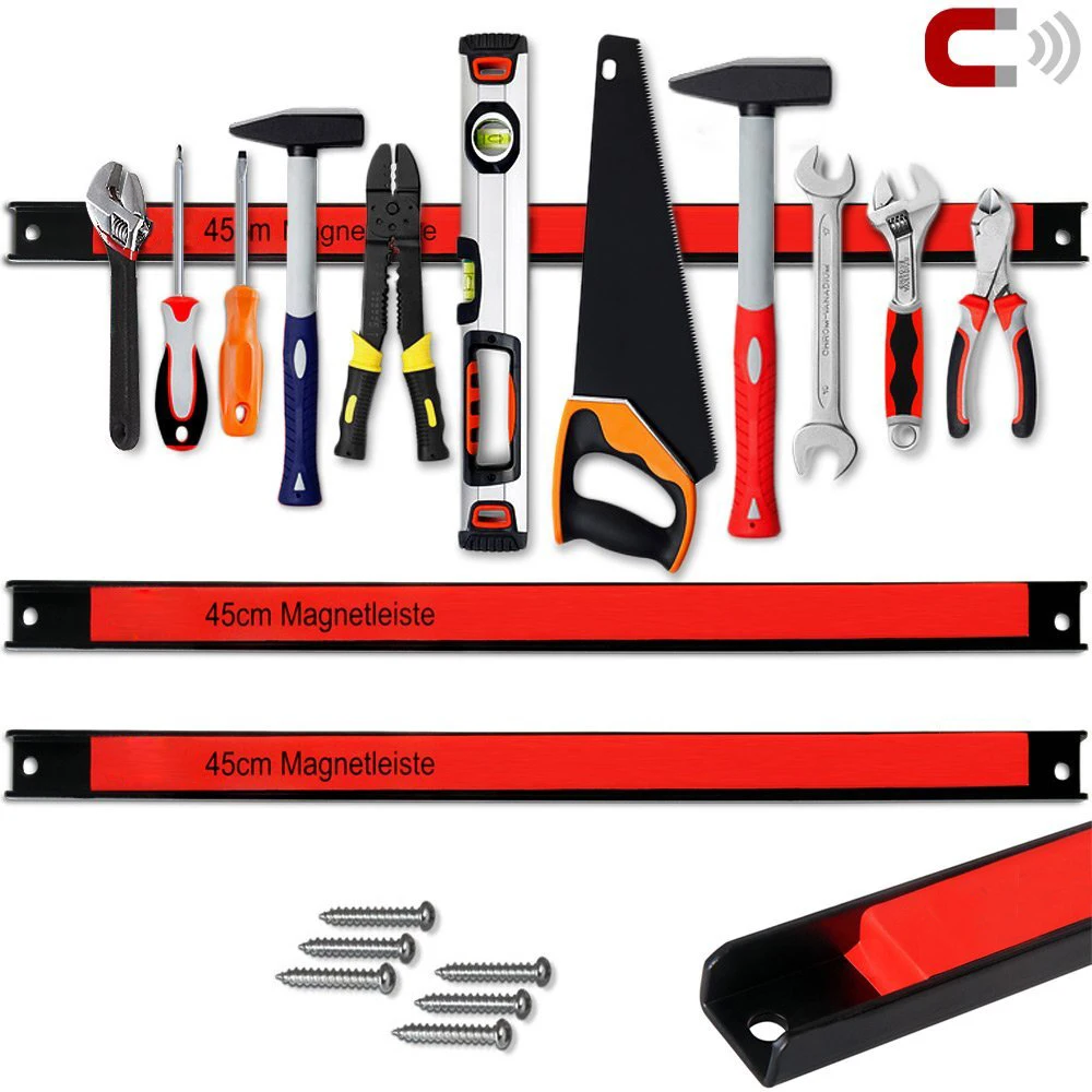 

NEW Magnetic Strip Set 3 Pieces 45cm | 23kg load capacity | Model Selection | Mounting material Tool bars Plug with model set