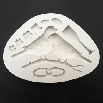 

Inseparable King Bird Silicone Sugarcraft Mould, Fondant Cake Decorating Tools