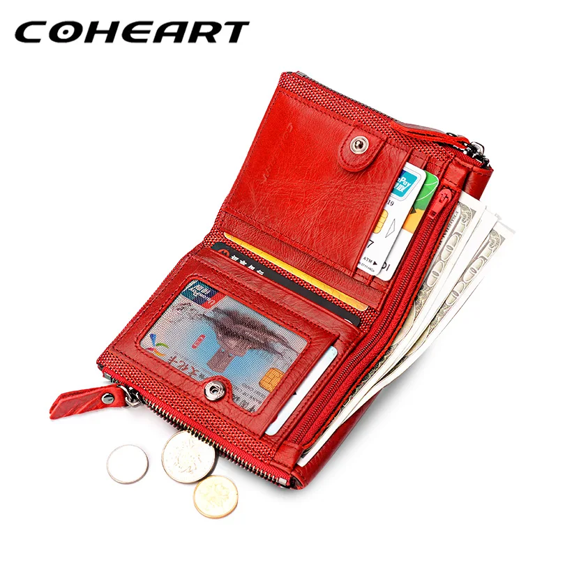 COHEART кошелек женский из натуральной кожи высокое качество Женский сумочка