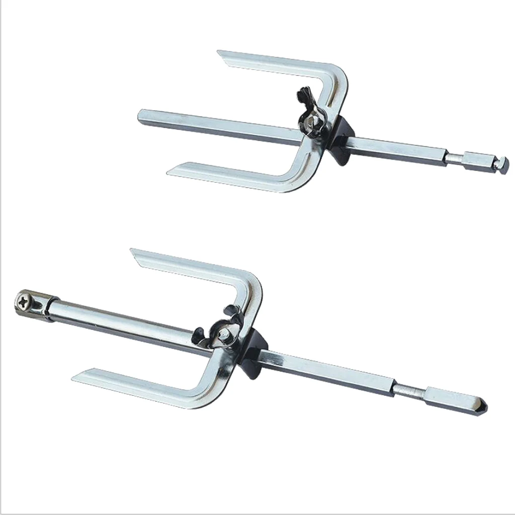 Alloy Plating Telescopic BBQ Stick - Meat/Sausage/Chicken Skewers - Spin Roasting Fork