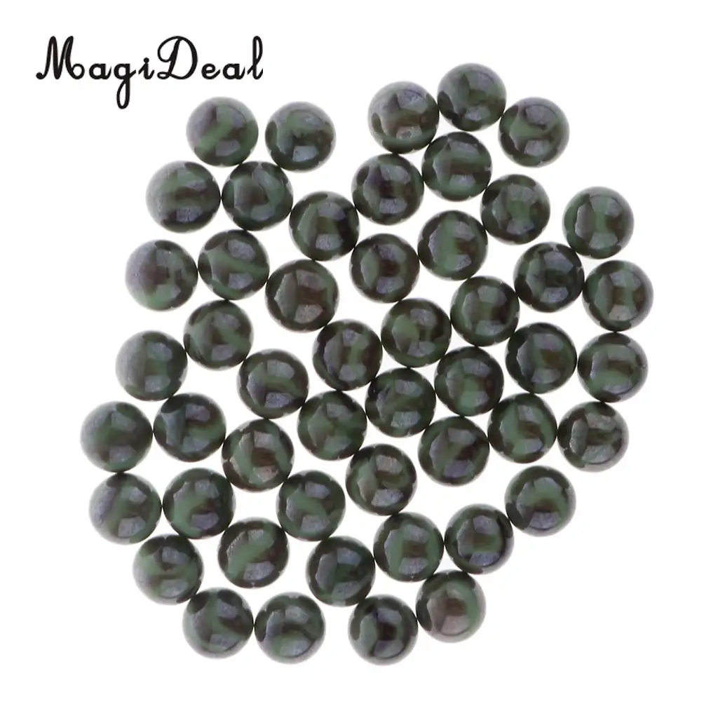 50PCS 16mm Colorful Glass Marbles, Kids Marble Run Game, Marble Solitaire Toy Accs Vase Filler & Fish Tank Home Decor - Black