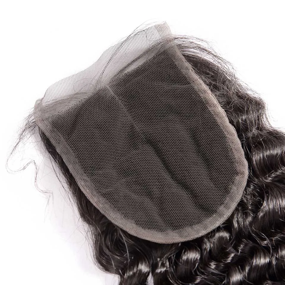 Promqueen Deep Wave Bundles With Closure Peruvian Human Hair 3 Bundles With Lace Closure Free/Middle Part Deep Curly Hair Promqueen Deep Wave Bundles With Closure Peruvian Human Hair 3 Bundles With Lace Closure Free/Middle Part Deep Curly Hair