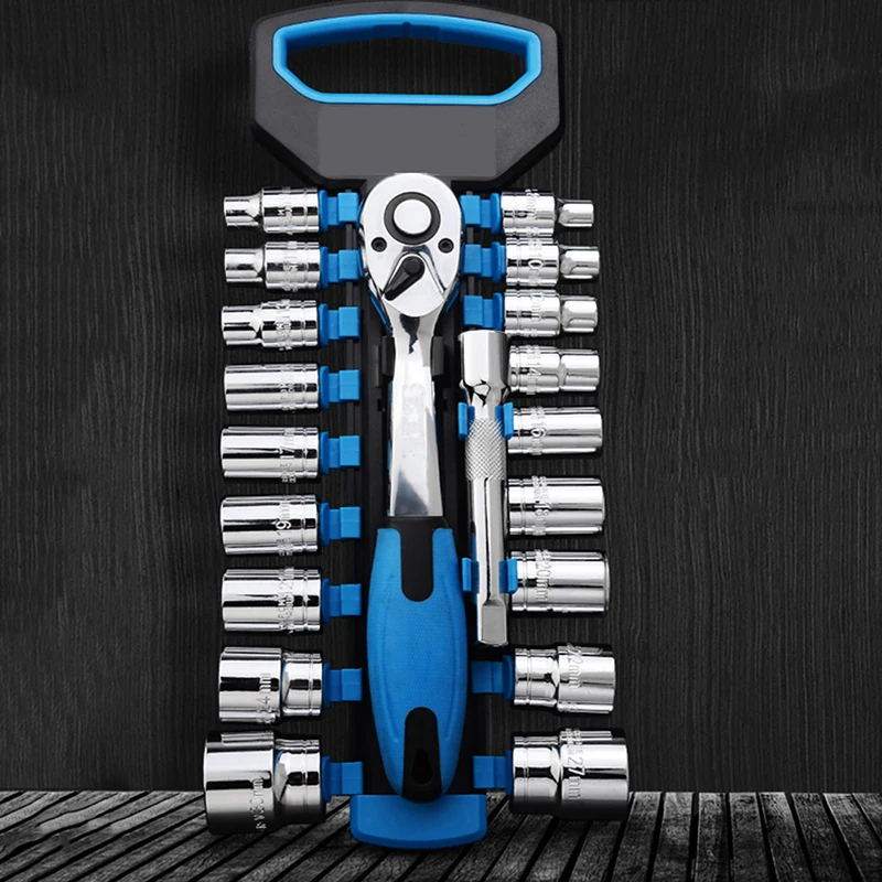 

1/4 3/8 1/2-Inch Socket Wrench Set CR-V Drive Ratchet WrenchSpanner for Bicycle Motorcycle Car Repairing ToolSet CV-steel Socket