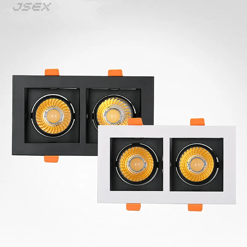 

Square Recessed Dimmable LED Downlights AC110V/220V 10W 20W COB LED Ceiling Lamp Warm/Cold White LED Spot lights Indoor Lighting