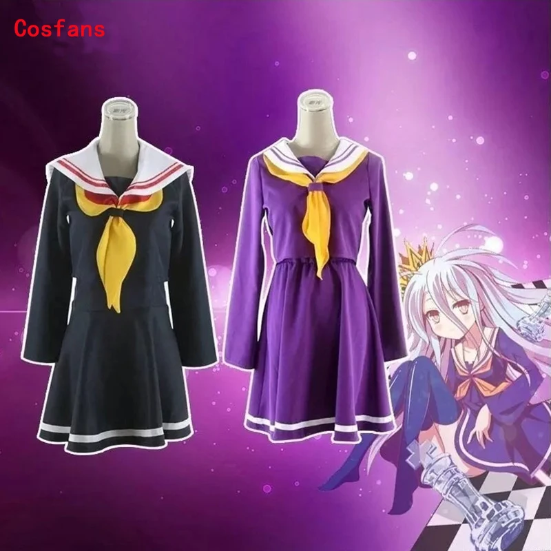 COSFANS новинка без игры жизни косплей костюм Shiro Хэллоуин женская одежда carival платье