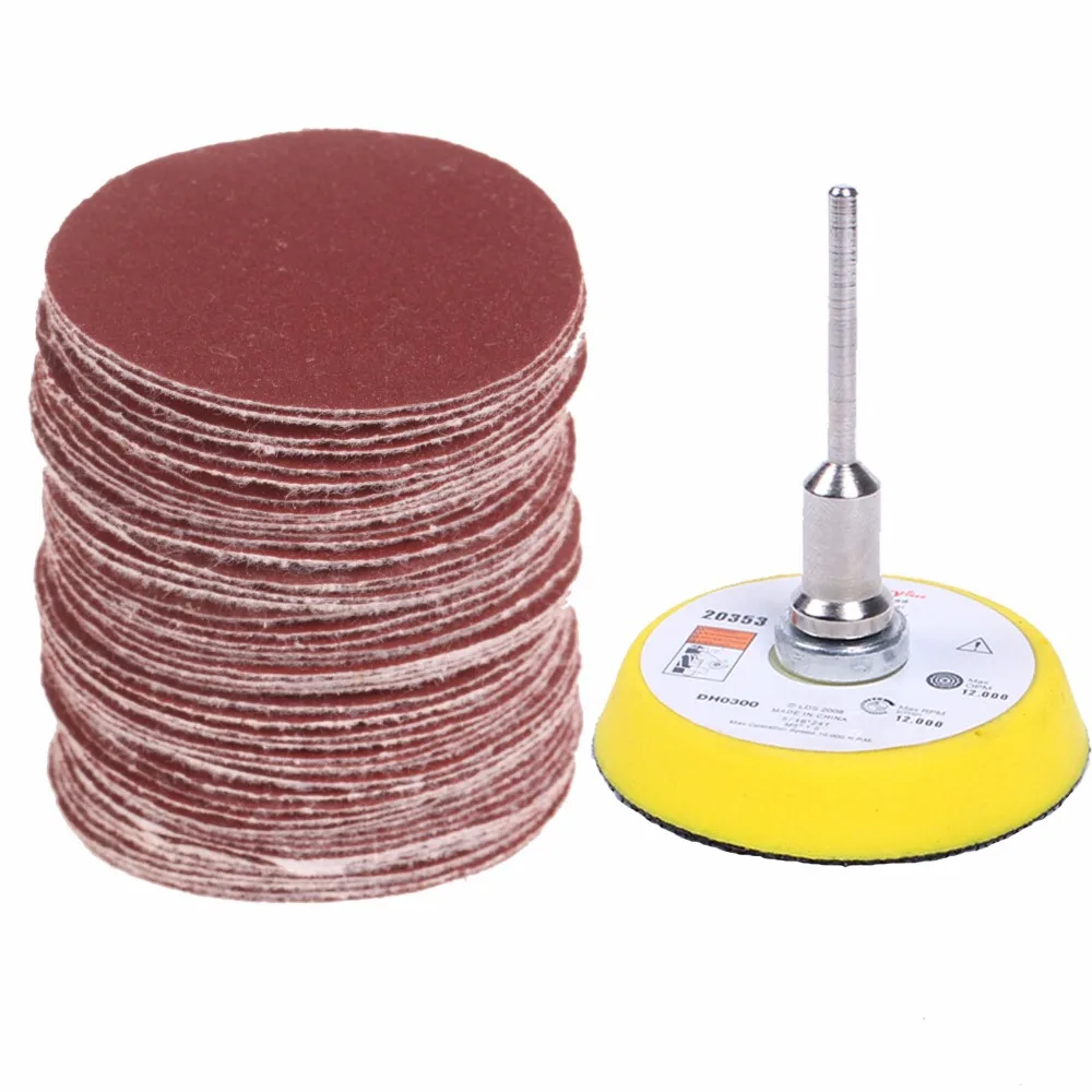 M6 Self-adhesive Wool Polishing Disc New 60Pcs 2/'/' 50mm Sandpaper 60-320 Grits