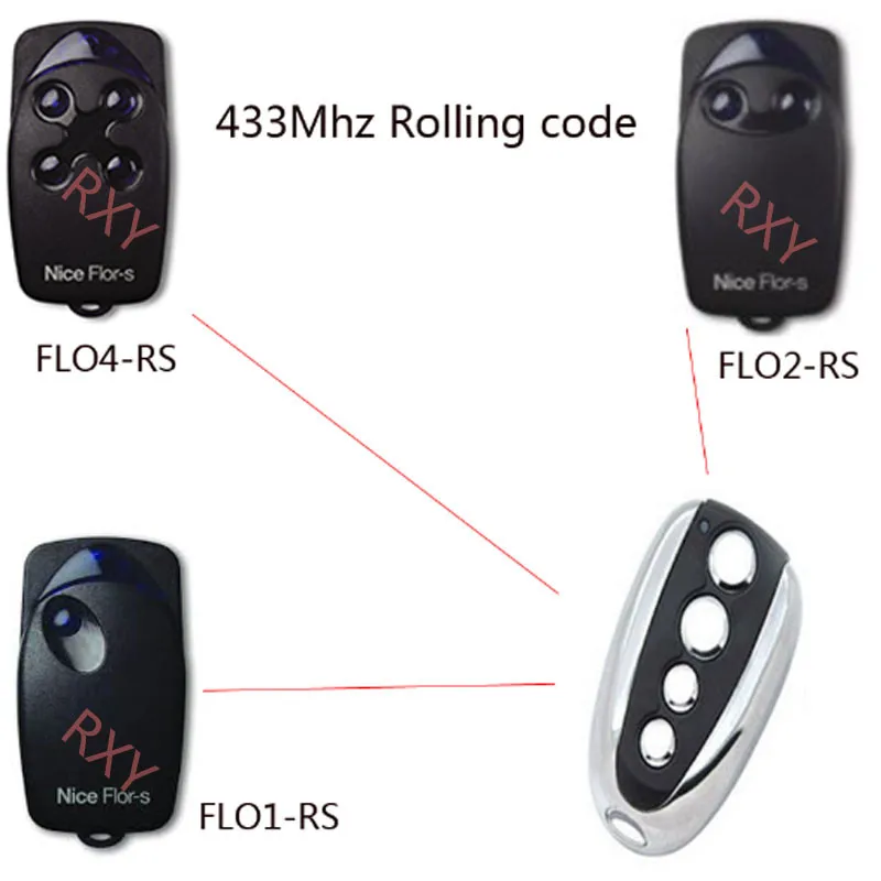 high quality copy Nice flors rolling code remote control 433