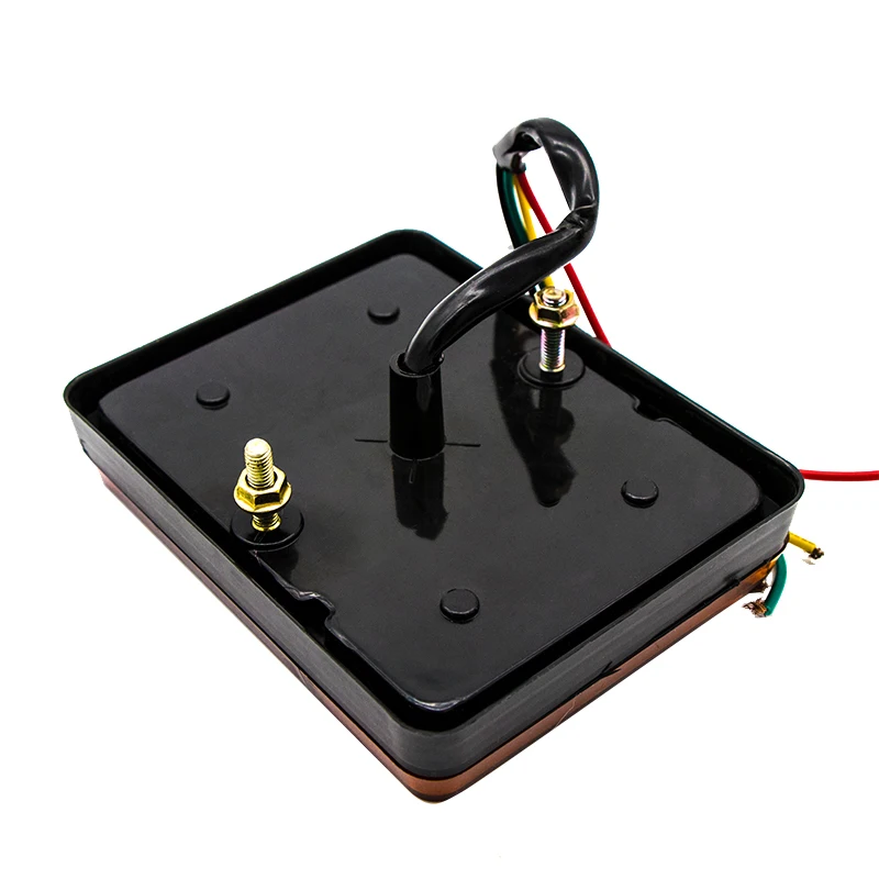 1 пара DC 12V грузовик HL-I-008 8LED двухцветные задние фонари стоп задние тормозные фонари янтарный+ красный задние фонари