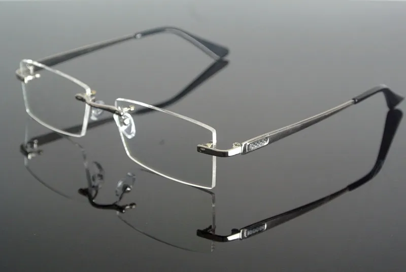 

Brand New Rimless Light Eyeglass Frame Silver Eyewear Men Women Glasses Optical