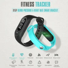 Blood Pressure Smart Wristband OLED Men Heart Rate Tracker Pedometer Watches Bluetooth 4.0 Message Call Reminder IOS Smartwatch