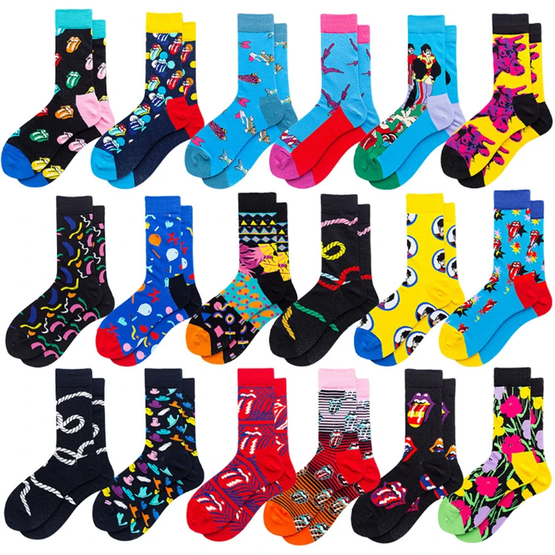 Moda sockmark крутые креативные забавные носки в стиле хип хоп веселые уличные