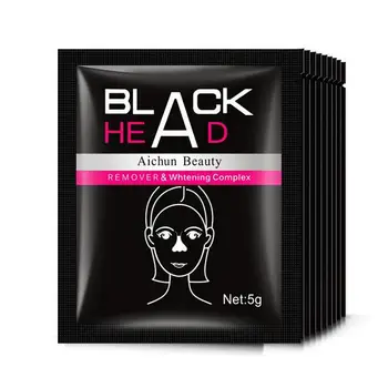 

500PCS/Lot Black head Mask Blackhead Acne Trea Whitening Moisturizing Skin Care Black Mask BlackHead Removal Mud Nose Mask