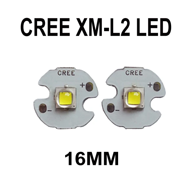 

2 PCS XLamp XM-L2 U3 10W High Power LED Emitter Bulb with 12mm 14mm 16mm 20mm Heatsink base LED Emitter Flashlight Modding