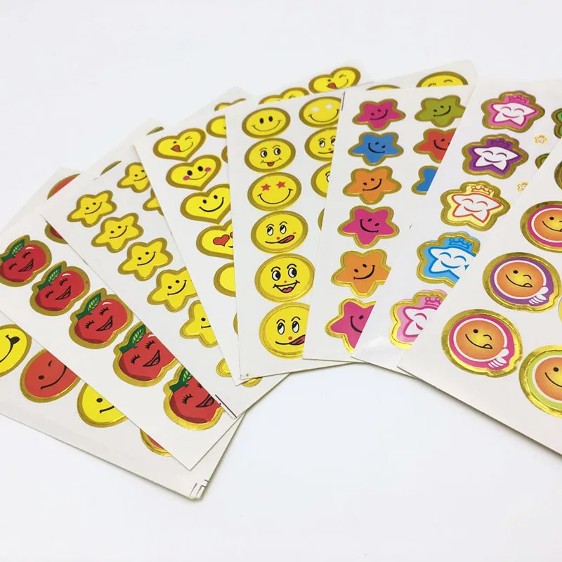  Happyxuan 8packs(80 sheets) Kids Paper Mix Sticker Set Reward Child Kindergarten School Teacher Scr - 33016519733