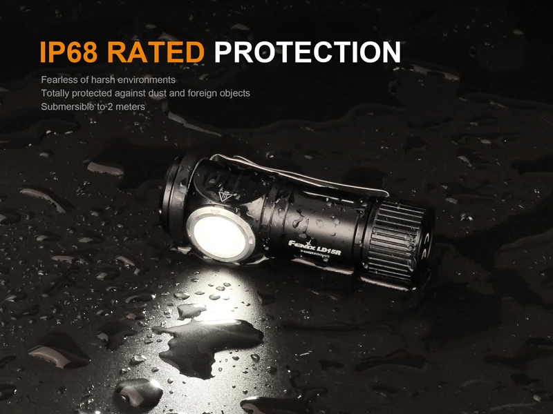 Новое поступление Fenix LD15R Cree XP-G3 светодиодный 500 люмен Портативный Micro-USB Перезаряжаемый правый светодиодный фонарик с литий-ионной батареей