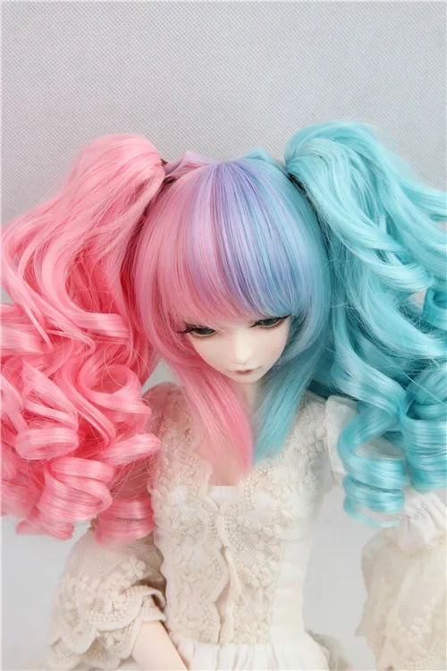Top quality 1/3 1/4 1/6 BJD / SD doll wigs wig gradients double ponytail curls | Игрушки и хобби