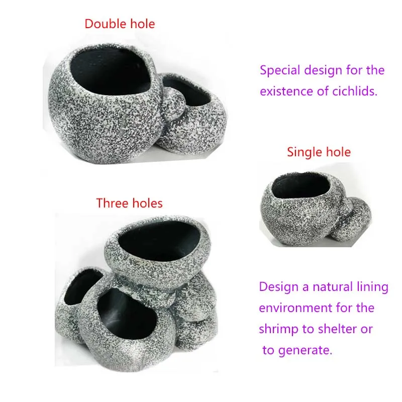 Ceramic pot Decoration Water plant grow pot Aquarium aquatic plant pot