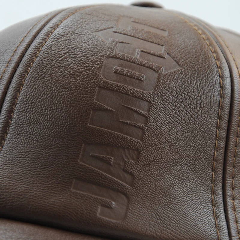 Men's Leather Snapback Cap #3