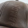 Xthree New fashion high quality fall winter men leather hat Cap casual moto snapback hat men's baseball cap wholesale ► Photo 3/6