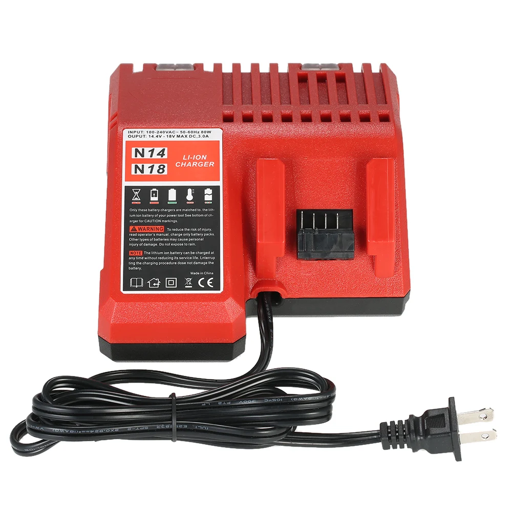 18V Power Tool Lithium Battery Charger Replacement for Milwaukee M18