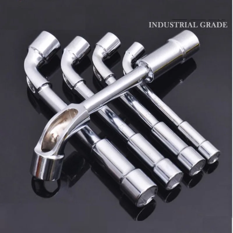 

24mm 27mm 30mm L Shape Quality Perforate Socket Wrench Spanner Angle Wrench for Bike Bicycle Auto Automotive Vehicles Car Tools