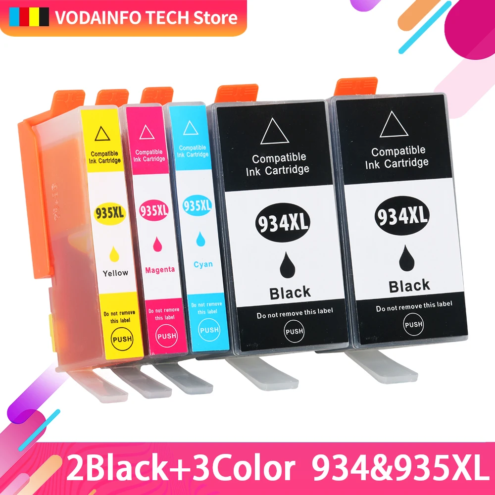Замена чернильных картриджей QSYRAINBOW для HP 934 935 XL 934XL 935XL HP934 HP934XL Officejet Pro 6812 6830 6815 6835